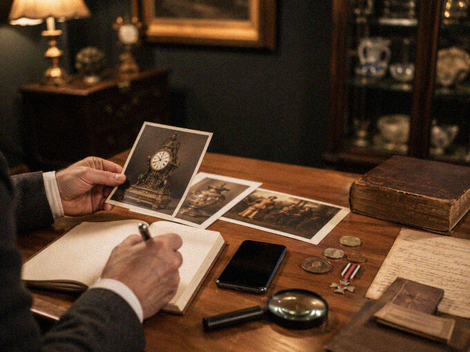 Persönliche Ersteinschätzung von Antiquitäten anhand von Fotos, Münzen, Orden und historischen Dokumenten.