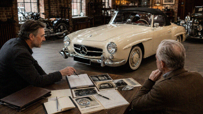 Beratung und Einschätzung eines historischen Oldtimers anhand von Fahrzeug und Unterlagen
