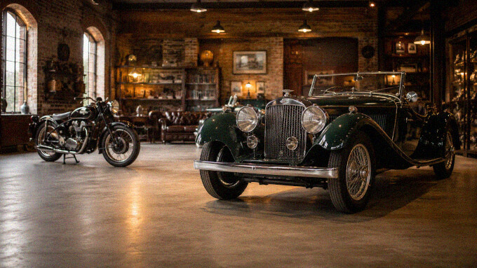 Historischer Oldtimer mit klassischen Fahrzeugdetails als Beispiel für den Ankauf alter und historischer Fahrzeuge